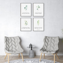 Load image into Gallery viewer, 1 Corinthians 13:4-8 Set of 4 Printables, Greenery Scripture