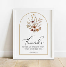 Load image into Gallery viewer, 1 Corinthians 15:57 Thanks be to God Printables, Floral Scripture
