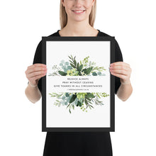 Load image into Gallery viewer, 1 Thessalonians 5:16-18 Rejoice Always Art Print, Greenery Scripture