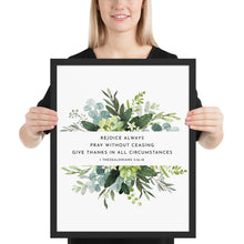 Load image into Gallery viewer, 1 Thessalonians 5:16-18 Rejoice Always Art Print, Greenery Scripture