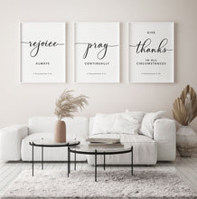 Load image into Gallery viewer, 1 Thessalonians 5:16 Rejoice Always Art Print, Modern Scripture