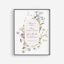Load image into Gallery viewer, 1 Thessalonians 5:16-18 Printables, Floral Scripture
