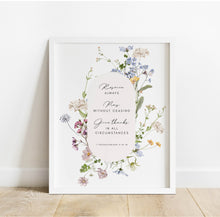 Load image into Gallery viewer, 1 Thessalonians 5:16-18 Printables, Floral Scripture