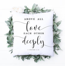 Load image into Gallery viewer, Modern Love Each Other Premium Linen Style Pillow