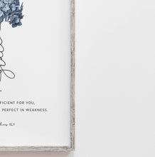 Load image into Gallery viewer, 2 Corinthians 12:9 Grace Printables, Floral Scripture