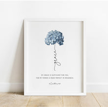 Load image into Gallery viewer, 2 Corinthians 12:9 Grace Printables, Floral Scripture