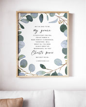 Load image into Gallery viewer, 2 Corinthians 12:9 My Grace Is Sufficient Printables, Greenery Scripture