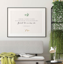 Load image into Gallery viewer, 2 Corinthians 5:17 A New Creation Printables, Greenery Scripture
