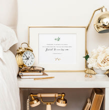 Load image into Gallery viewer, 2 Corinthians 5:17 A New Creation Printables, Greenery Scripture