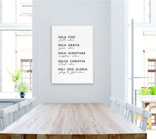 Load image into Gallery viewer, The Five Solas Christian Art Print, Modern Scripture