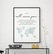Load image into Gallery viewer, Acts 1:8 Will Receive Power Art Print, Scripture Colors In Nature