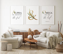 Load image into Gallery viewer, Revelation 22:13 Alpha and Omega Printables, Gold Scripture