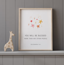 Load image into Gallery viewer, Set of 4 Joshua 1:9, Psalm 139:4 Nursery Printables, Scripture Colors In Nature