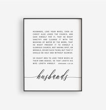Load image into Gallery viewer, Ephesians 5:22-28 Wives & Husbands Printables, Wedding Modern Scripture