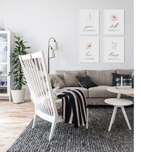 Load image into Gallery viewer, Grace Faith Love Blessings Printables, Floral Scripture