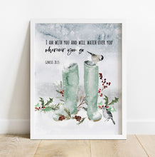 Load image into Gallery viewer, Genesis 28:15 Wherever You Go Art Print, Scripture Colors In Nature