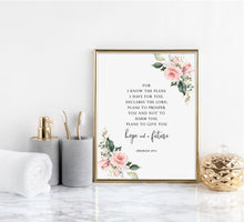 Load image into Gallery viewer, Jeremiah 29:11 Hope And A Future Printables, Floral Scripture