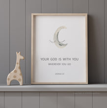 Load image into Gallery viewer, Set of 4 Joshua 1:9, Psalm 139:4 Nursery Printables, Scripture Colors In Nature