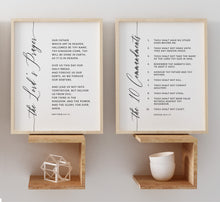 Load image into Gallery viewer, The 10 Commandments, The Lord's Prayer Printables, Modern Scripture