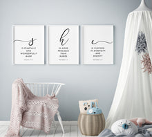 Load image into Gallery viewer, Psalm 139:14 Set of 3 Nursery Printables, Modern Scripture