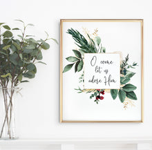 Load image into Gallery viewer, O Come Let Us Adore Him Printables, Christmas Card Download
