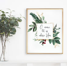 Load image into Gallery viewer, O Come Let Us Adore Him Printables, Christmas Card Download