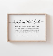 Load image into Gallery viewer, Proverbs 3:5-6 Trust In The Lord Printables, Modern Scripture