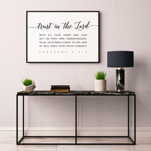 Load image into Gallery viewer, Proverbs 3:5-6 Trust In The Lord Art Print, Modern Scripture
