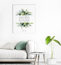 Load image into Gallery viewer, Psalm 143:8 Show Me The Way Art Print, Greenery Scripture
