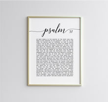 Load image into Gallery viewer, Psalm 91 My Refuge My Fortress Art Print, Modern Scripture