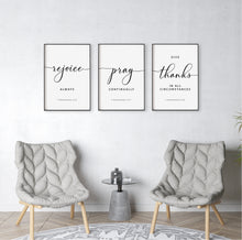 Load image into Gallery viewer, 1 Thessalonians 5:16-18 Rejoice Pray Give Thanks Printables, Modern Scripture