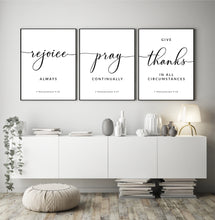 Load image into Gallery viewer, 1 Thessalonians 5:16 Rejoice Always Art Print, Modern Scripture