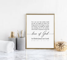Load image into Gallery viewer, Romans 8:38-39 Neither Death Nor Life Art Print, Modern Scripture
