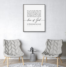 Load image into Gallery viewer, Romans 8:38-39 Neither Death Nor Life Art Print, Modern Scripture