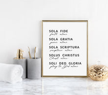 Load image into Gallery viewer, The Five Solas Christian Printables, Modern Quote Download