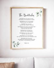 Load image into Gallery viewer, Matthew 5:3-10 The Beatitudes Printables, Greenery Scripture