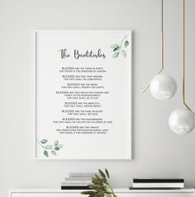 Load image into Gallery viewer, Matthew 5:3-10 The Beatitudes Art Print, Greenery Scripture