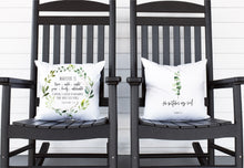 Load image into Gallery viewer, Whatever Is True Premium Linen Style Pillow, Greenery