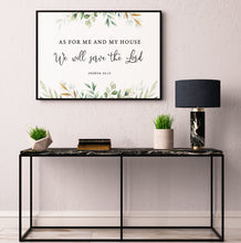 Load image into Gallery viewer, Joshua 24:15 Serve the Lord Mailed Print, Greenery Scripture
