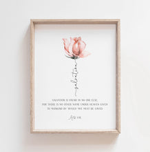 Load image into Gallery viewer, Acts 4:12 Salvation Printables, Floral Scripture