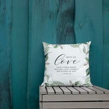 Load image into Gallery viewer, Love Each Other Premium Linen Style Pillow
