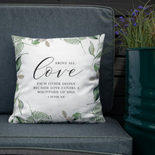 Load image into Gallery viewer, Love Each Other Premium Linen Style Pillow