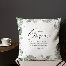 Load image into Gallery viewer, Love Each Other Premium Linen Style Pillow