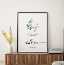 Load image into Gallery viewer, Colossians 3:2 Printables, Greenery Scripture

