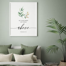 Load image into Gallery viewer, Colossians 3:2 Printables, Greenery Scripture