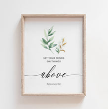 Load image into Gallery viewer, Colossians 3:2 Printables, Greenery Scripture