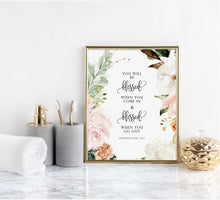Load image into Gallery viewer, Deuteronomy 28:6 You Will Be Blessed Printables, Floral Scripture