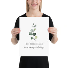 Load image into Gallery viewer, Lamentations 3:23 New Every Morning Art Print, Greenery Scripture