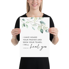Load image into Gallery viewer, 2 Kings 20:5 I Will Heal You Art Print, Greenery Scripture