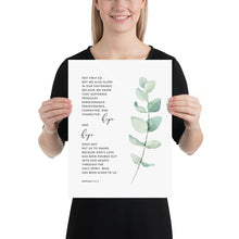 Load image into Gallery viewer, Romans 5:3-5 Perseverance Hope Art Print, Greenery Scripture